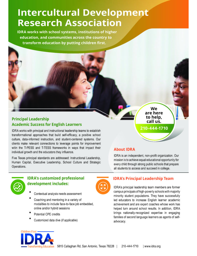 Principal Leadership - Services - IDRA