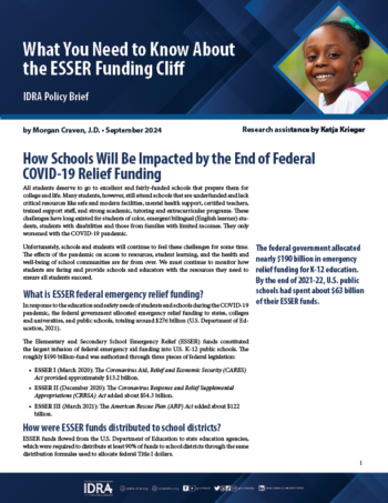 ESSER Funding Cliff Policy Brief IDRA 2024